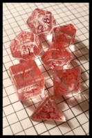 Dice : Dice - Dice Sets - Q Workshop Elven II Clear and Red - Ebay Aug 2010